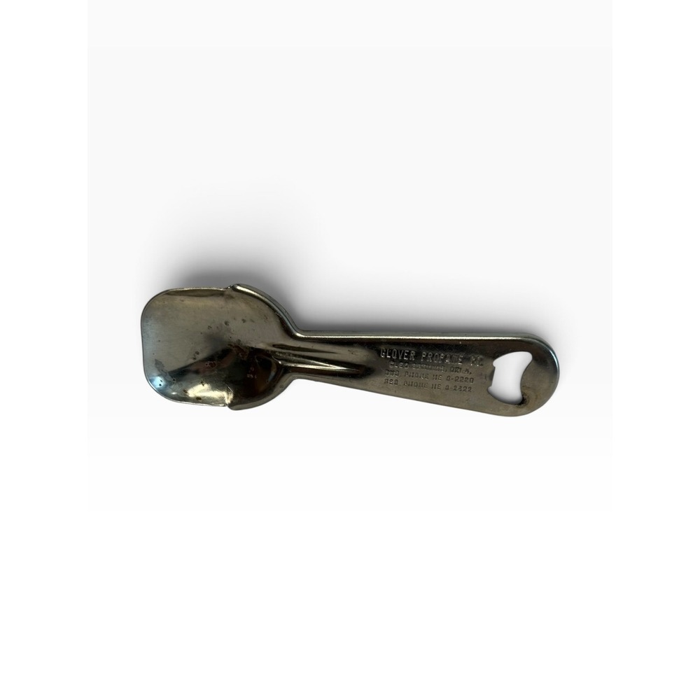 Remembrance Ice Cream Scoop Bottle Opener Glover Propane Co Oklahoma Silver Tone